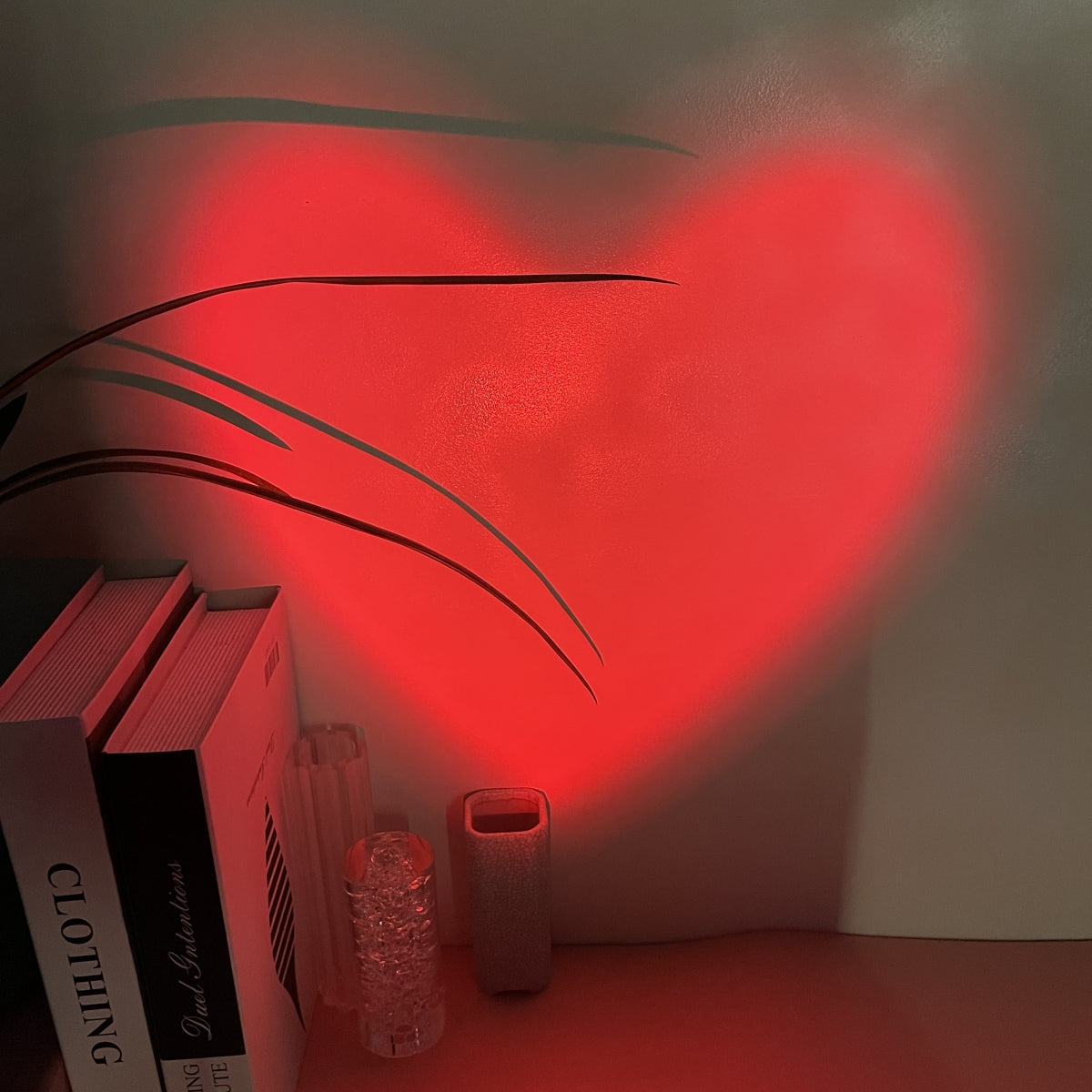 Red Heart Projection Mood Light, Party Atmosphere, Mood Lighting, Contemporary Light, Stylish Decor, Compact Design, Durable Material, Tabletop Light, Projection Lamp, Home Decorators, Cozy Ambiance
