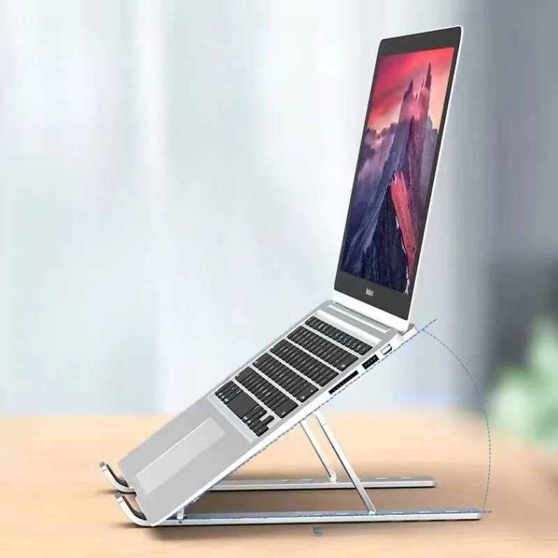 Adjustable Foldable Laptop Stand – Portable Desktop Riser with Heat Dissipation for Work & Travel