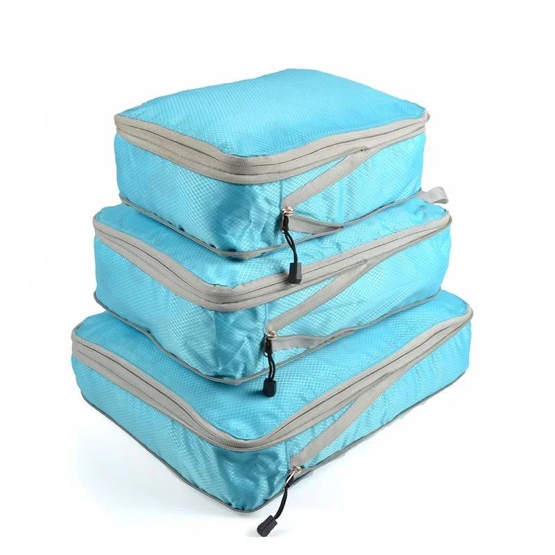 Travel Compression Packing Cubes – Waterproof Organizer Set