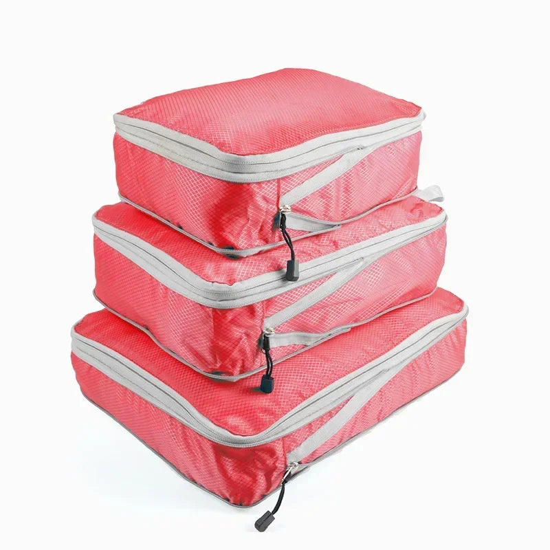 Travel Compression Packing Cubes – Waterproof Organizer Set
