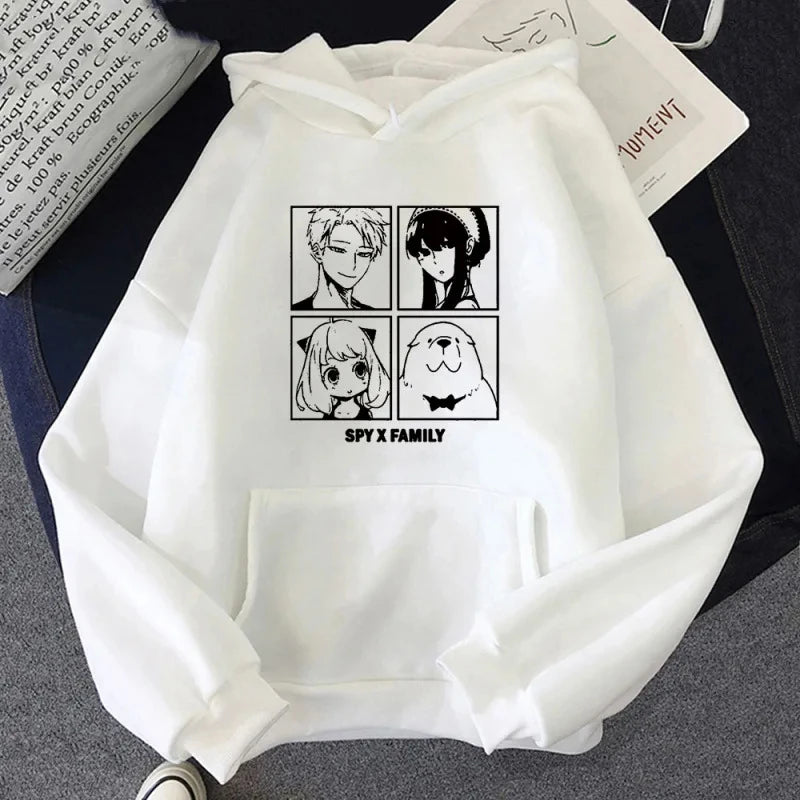 Anime Hoodie Kawaii Forger Anya Spy X Family Kawaii Manga Graphic Sweatshirt