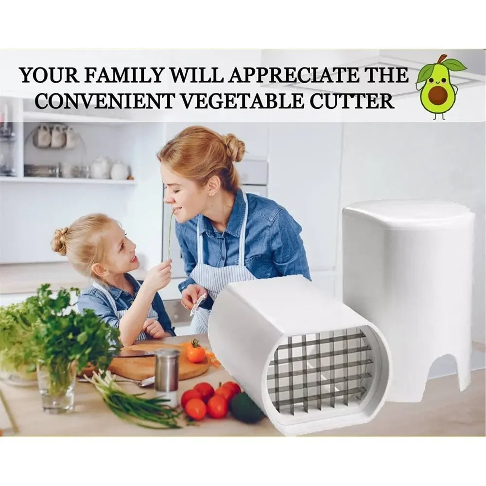 Quick Press French Fry Cutter – Easy Vegetable & Potato Slicer