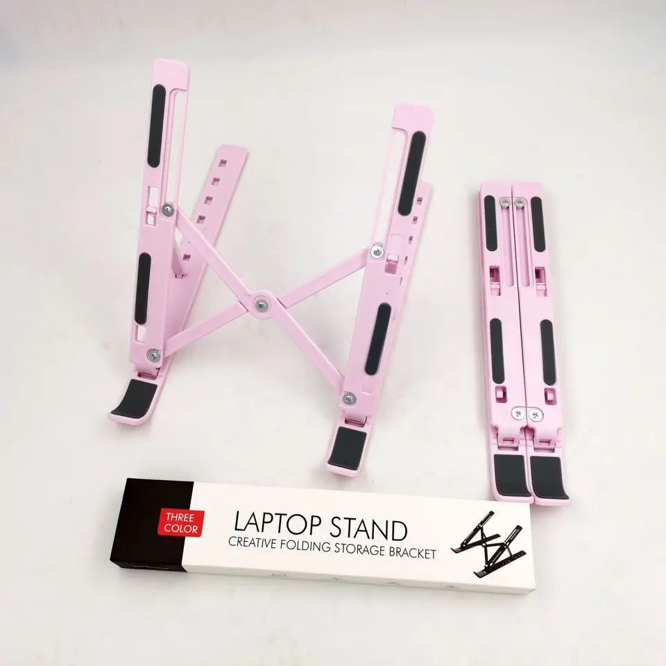 Adjustable Foldable Laptop Stand – Portable Desktop Riser with Heat Dissipation for Work & Travel