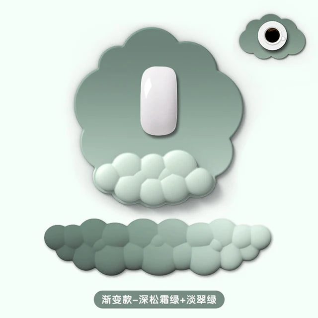 Cloud Wrist Rest Set for Keyboard & Mouse – Ergonomic Soft Support for Comfortable Typing & Gaming