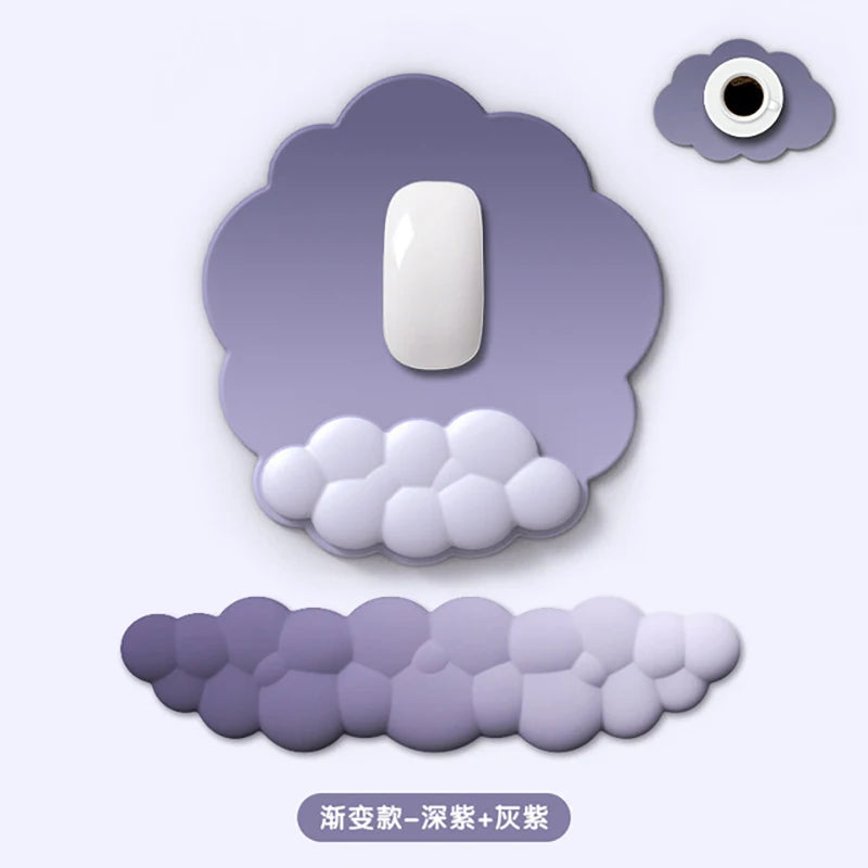 Cloud Wrist Rest Set for Keyboard & Mouse – Ergonomic Soft Support for Comfortable Typing & Gaming