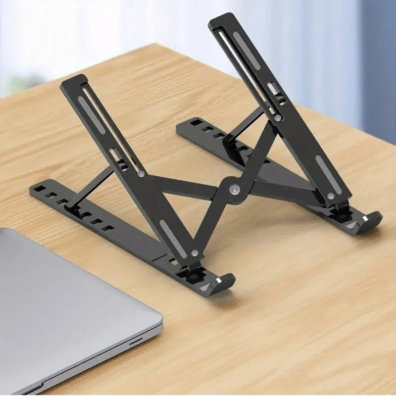 Adjustable Foldable Laptop Stand – Portable Desktop Riser with Heat Dissipation for Work & Travel
