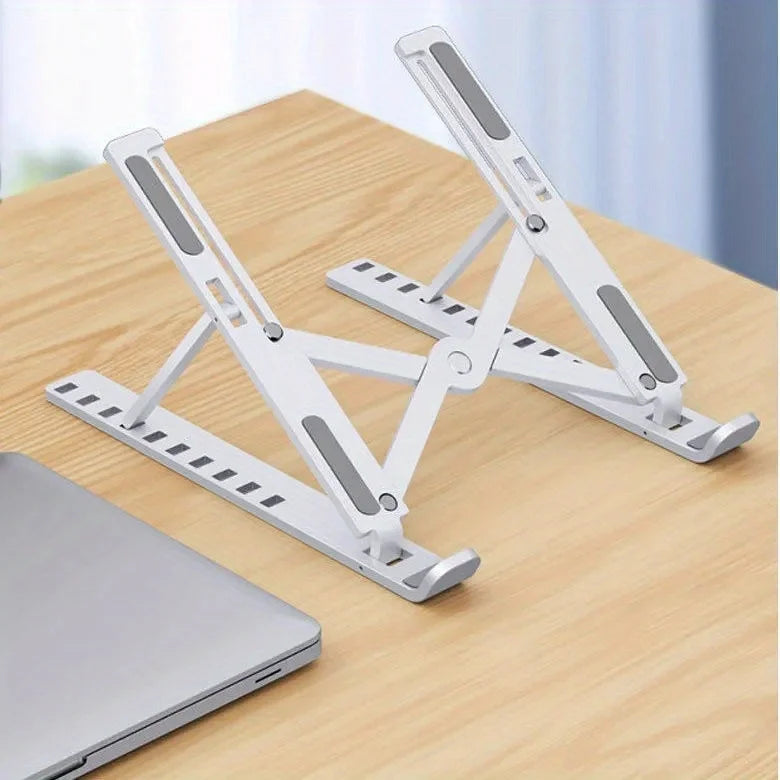 Adjustable Foldable Laptop Stand – Portable Desktop Riser with Heat Dissipation for Work & Travel
