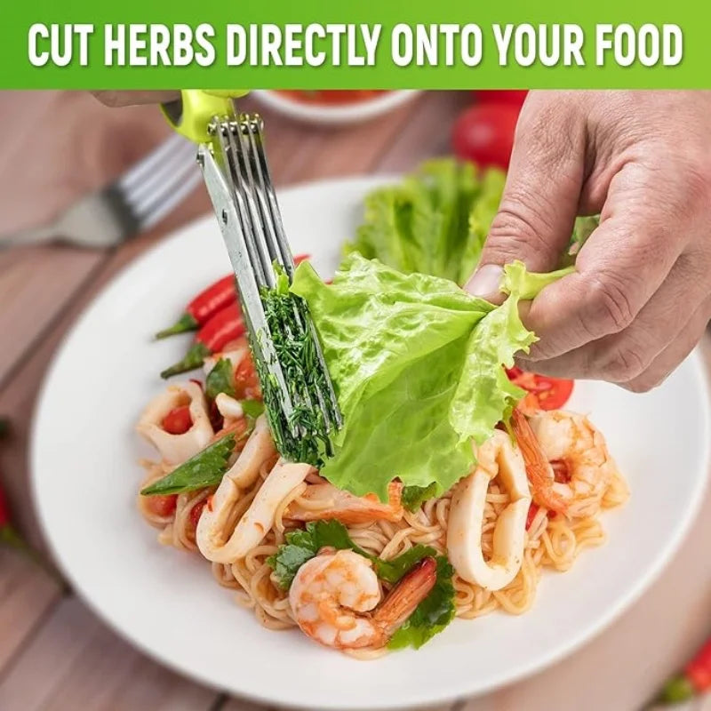Multi-Blade Herb & Veggie Kitchen Scissors – Stainless Steel