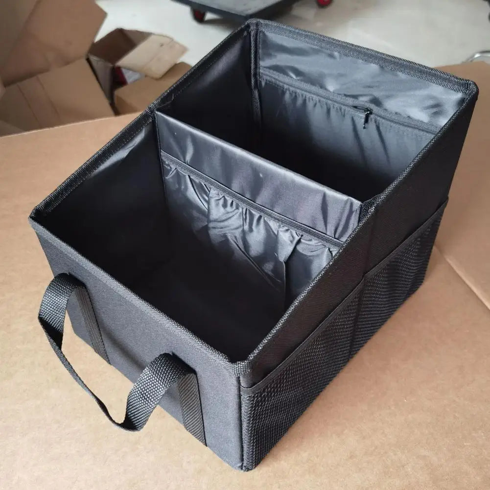 📋 Title:
Foldable Car Trunk Organizer | Multi-Pocket Large Storage Box | Save Space Seat Organizer Bin with Adjustable Straps