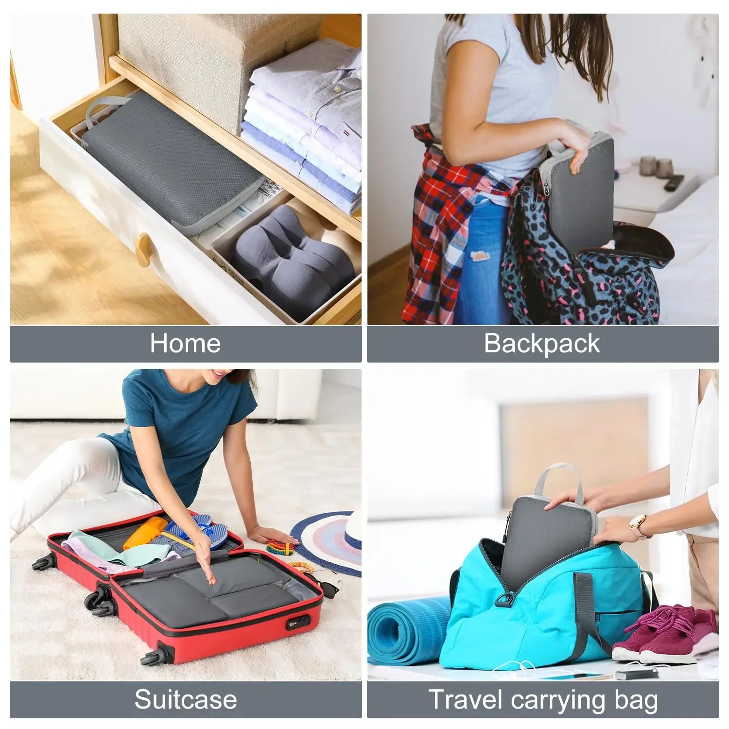 Travel Compression Packing Cubes – Waterproof Organizer Set