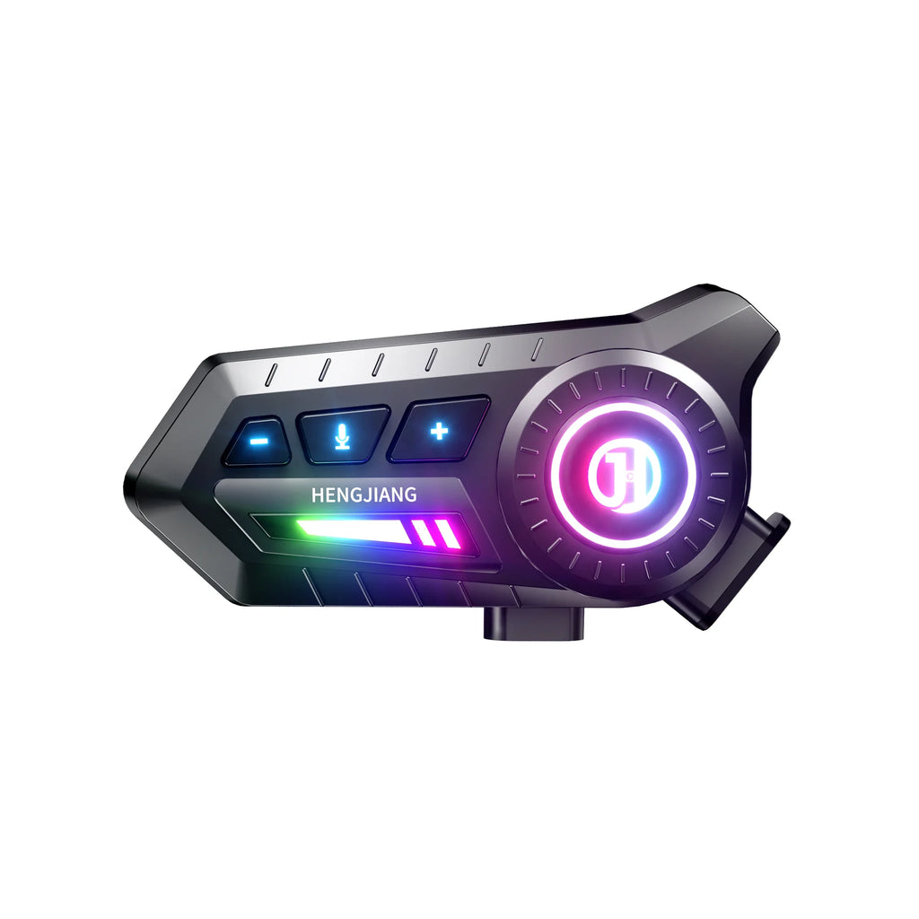 Motorcycle Bluetooth 6.0 Helmet Headset – Wireless Hands-Free Audio with Ambient RGB Light